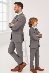 plaid-pattern-father-dad-and-son-matching-suit
