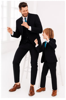 plaid-pattern-father-dad-and-son-matching-suit
