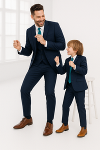 plaid-pattern-father-dad-and-son-matching-suit