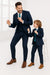 Black and Navy Glen Plaid Pattern ~ Dad And Son Matching Suit