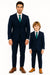 Black and Navy Glen Plaid Pattern ~ Dad And Son Matching Suit