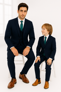 plaid-pattern-father-dad-and-son-matching-suit