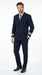 Men’s Dark Navy Blue Double Breasted 6 Button Suit, Classic Formal Wedding Business Suit