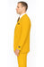 Poplin Fabric Pacelli 3pc Mustard Suit CAMERON-10027 Classic Fit Pleated Pants Athletic Cut