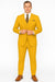 Poplin Fabric Pacelli 3pc Mustard Suit CAMERON-10027 Classic Fit Pleated Pants Athletic Cut