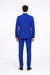 Poplin Fabric Pacelli 3pc Royal Blue Suit CAMERON-10011 Classic Fit Pleated Pants Athletic Cut