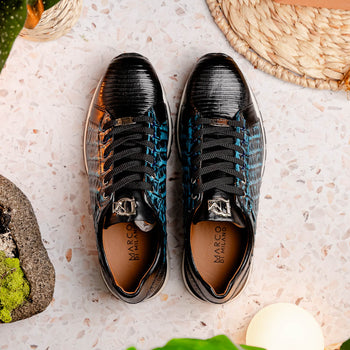 Marco_Di_Milano Portici - Navy & Black Leather Dress Shoe