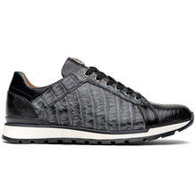 Marco Di Milano Portici Gray Men's Exotic Lizard / Crocodile Casual Sneakers