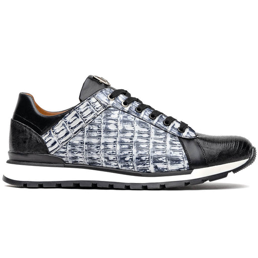 Marco Di Milano Portici Newspaper Men's Exotic Lizard / Crocodile Casual Sneakers