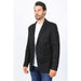 Mens Double Button Faux Suede Black Blazer