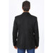 Mens Double Button Faux Suede Black Blazer