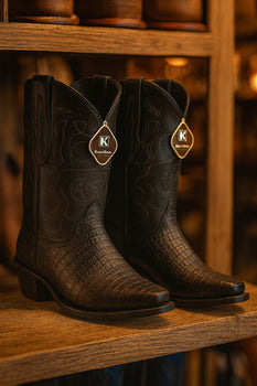 King Exotic Men's Caiman Belly Snip Toe Boots - Image 45