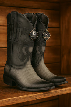 King Exotic Men's Caiman Belly Snip Toe Boots - Image 35