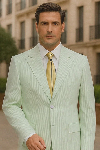 Sear Sucker Suit Seersucker Suit Mens 2pc Whitelime Mint Seersucker Sear sucker Suits