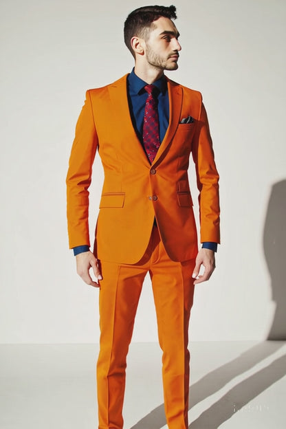 SKU#JA57926 Bright Orange Suit With Pants - Light Orange Suit
