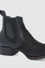 Los Altos Men's Genuine Python Skin Square Toe Ankle Boots - Black