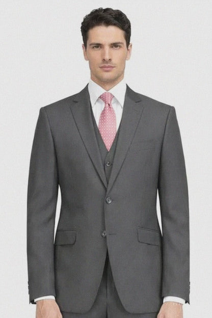 Giorgio Fiorelli Charcoal, Gray, and Light Gray Two-Button Suit Modern Fit