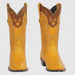 Smooth Ostrich Buttercup Wingtip Cowboy Boots