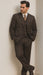 Classic Vested 3 Pieces 2 Button Dark Brown Stripe ~ Pinstripe Men's Suit  Discounted Sale