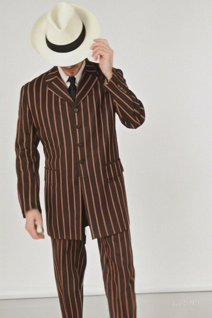 WTXZoot200 2020 New Formal Style Men's Burgundy High Fashion Bold Pronounce White Pinstripe For September/1/2020