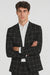 Bold Gangster Plaid Suit - 1920s Mens Fashion Window Pane Suit - Black