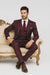 Men's Gangster Bold PinStripe Stripe Chalk Pinstripe Vested 3 Piece Fashion Suit 1920