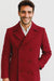 Men's Big & Tall Wool Peacoat - Classic Double Breasted Overcoat Style