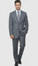 Men'S Grey Pinstripe 2-Button Suit 2 Piece Suits - Two Piece Business Suits Suit