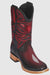 Los Altos Boots Single Stone Stingray And Deer Faded Burgundy