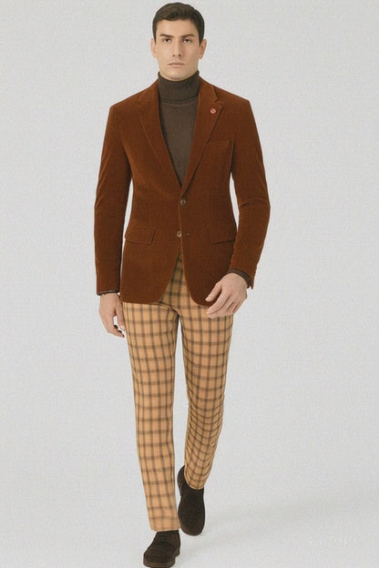Mens Blazer Rust