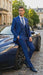 Men’s Royal Blue 3 Piece Suit Set with Vest – Formal Wedding and Party Wear Suit - Saphire Cobalt blue