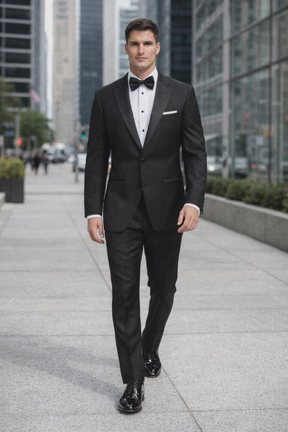 2 BUTTON TUXEDO SUPER 150'S WOOL + Any Size Pants (Tuxedo Separate)