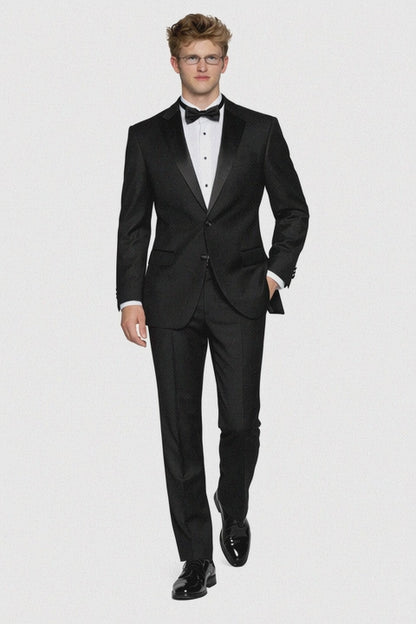 Men'S 2 Button Super 140s Merino Wool Tuxedo Jacket + Any Size Pants (Tuxedo Separate)