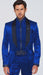 Sateen Fabric Suit - Shiny Tuxedo - Prom Suit - Groom Tuxedos - Royal Blue