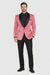 Mens Shawl Lapel One Button Pink Colour