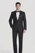 Renoir Suits - Renoir Fashion Mens Polyester/Viscose Classic Fit Two Piece Ribbon Finish Tuxedo In Black