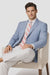Men'S Solid 2 Button Light Blue Classic Fit Sport Coat Blazer