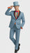 Dumb and Dumber Light Blue Tuxedo Costume for Men with Matching Top Hat – Classic 90s Party and Halloween Suit