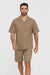 Mens Walking Suits With Shorts + Shorts Oatmeal