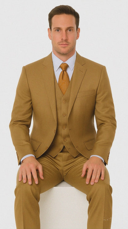 Vitali Brand Suits - Men's Dijon 5 Button  Regular Fit Suit