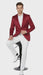 Premium Men's Burgundy  Satin Slim Fit Blazer – Elegant Party & Wedding Suit Jacket in Maroon Wine Color