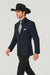 Men 2 Button Trim Cowboy in Navy Cowboy Suit - Country Wedding Suits