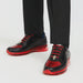Belvedere Flash Men's Black & Red Ostrich-Calf Sneakers