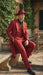 Men’s 1920s Red Zoot Suit – Long Mafia Gangster Three-Piece Vintage Outfit Zuit Pachuco Style