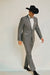 2 Button Notch Collar Rayon/Poly Eleganza Formal Modern Fit Suits Dinner Jacket/Blazer~Grey Suit Fashion Tuxedo For Men