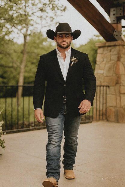 Light Tan Western Blazer - Sand Color