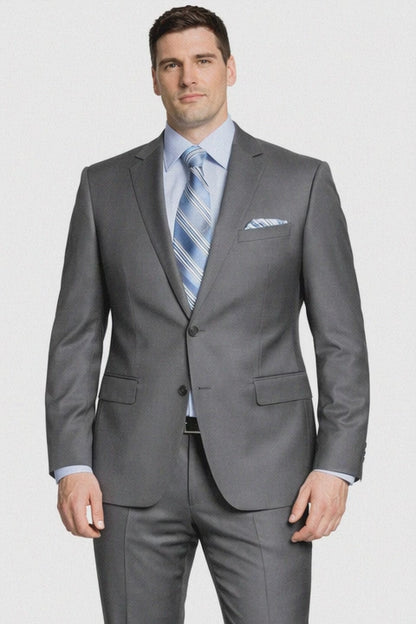 Giorgio Fiorelli Navy and Gray Two-Button Suit Modern Fit