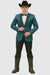 Men's 2 Buttons Slim Fit Teal Sharkskin Blazer Sport coat