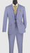 Glen Plaid Suit - Men's 3 Piece Slim Fit Suit - Sky Blue Suit - SV2W6
