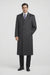 Darkest Charcoal Gray Men'S Dress Coat Long Men'S Dress Topcoat - Winter Coat ~ Men'S Overcoat Long 46 Inches In Length